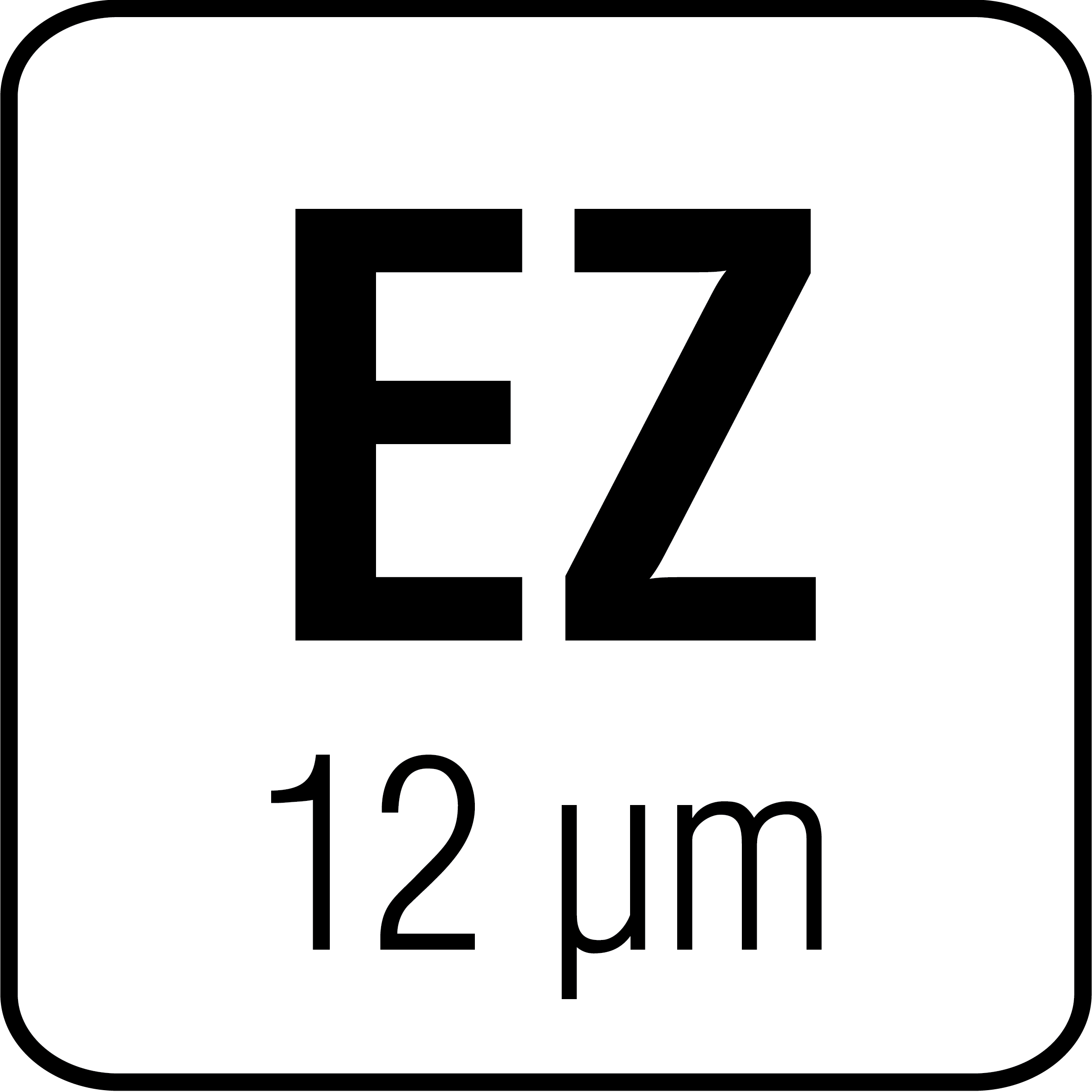 Electrogalvanized steel 12 µm
