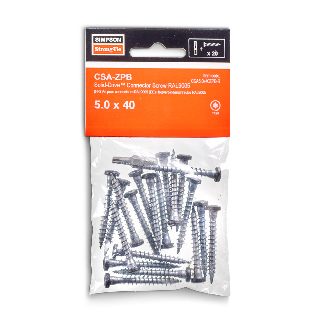 Design Series Connector Screws Impreg® + Paint in Black CSAZPB